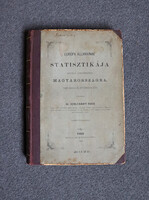 Szolcsányi Hugo: Európa államainak statisztikája 1884.