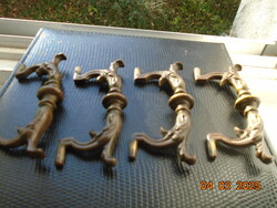 4 db Eredeti antik patinás bronz fiókhúzó Restauráláshoz