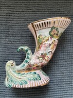 Ritka! Capodimonte kürt alakú puttos váza