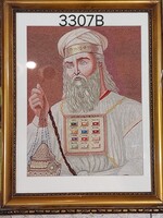 Régi finom selyem szövet kép: Rabbi. 3307B