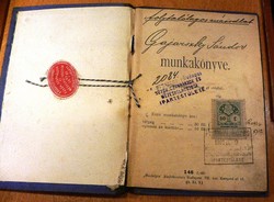 RÉGI MUNKAKÖNYV 1902 GAJARSZKY SÁNDOR SÜTŐ SEGÉD