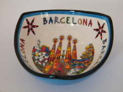 Barcelonai emléktárgy, kerámia tálka