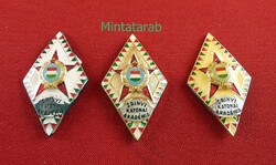 Kádár-kori Zrínyi Katonai Akadémia jelvény 3 db. Az egyik mintadarab