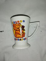Art deko Boldog Névnapot feliratos csésze   E