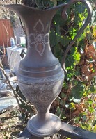 Antik bronz füles kancsó, karaffa