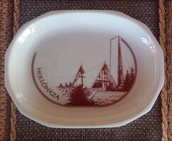 "Hollóháza" feliratú Hollóházi porcelán tányérka