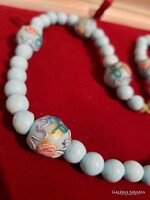 Antik Muránói gyönyörű kék nyaklánc