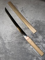Kézzel kovácsolt wakizashi penge shira saya-ban! Japán kard, szamuráj, fegyver, kézimunka,