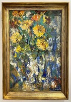 Vati József (1927-2017) 67x46 cm EREDETI olajfestménye