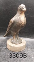 Bronz postagalamb szobor, márvány talpon. 3309B