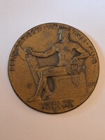 Berán Lajos emlékérem, Berán Nándor, 1943, jelzett fémmunka, magyar sport relikvia