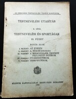 Ifjúsági Testnevelési Utasítás 1926 (evezés, túristálkodás, terepjátékok stb.)