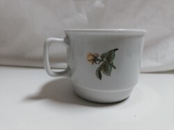 Zsolnay nagy méretű sárga rózsás porcelán bögre