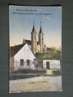 Képeslap,Máriagyűd,Róm. kath. templom látkép,utca részlet,Karinger Bp. kiadás,1927-