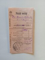 ZA607.13   Feladóvevény  Dr. Bock Róbert  Battonya - 1925 -Mezőkovácsháza, Izraelita Hitközség