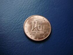 HORVÁTORSZÁG 5 EURO CENT 2023 NEMZETI BANK JEL ! RITKA! UNC!