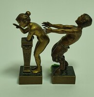 Bergmann bécsi bronz faun és nimfa
