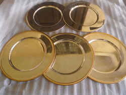 5 db nagy méretű ezüstözött fém reggeliző tálca