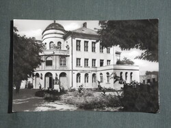 Képeslap,Karcag,Kultúrház,Könyvtár látkép,részlet ,1961-