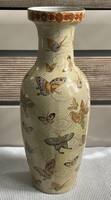 Pillangó mintás kínai porcelán padlóváza