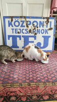 Régi zománctábla reklám reklámtábla fém tábla