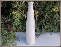 Ritka Zsolnay porcelán Török János fehér Jazz váza