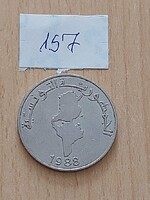 TUNÉZIA 1 DINÁR 1988  Réz-nikkel   157