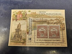 2000-es 100 éves a Turul rajzolatú bélyeg emlékív piros sorszám **