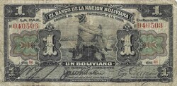 1 boliviano 1911 Bolivia Ritka