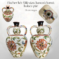 Fischer Ignác 28 cm magas füles váza