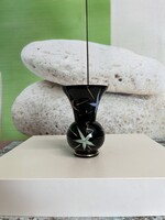 VEB Kunst Glas Zella Mehlis Német Festett Üvegváza A134