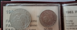 FAO 10; 5; Ft-os és 20 filléres érmék 1983  (54)