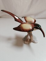 Ritkán előforduló Aquincumi mézmadár porcelán figura - Garbera Klára