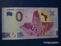 HOLLANDIA 0 EURO 2022 BONAIRE FLAMINGÓ TEKNŐSBÉKA SZÖRF! RITKA EMLÉK PAPÍRPÉNZ! UNC!
