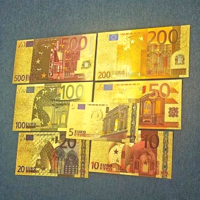 Aranyozott UNC EURO bankjegyek 7 db