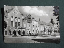 Képeslap,Kiskunhalas,Lenin tér,Filmszínház,Mozi,presszó,szálló látkép,részlet, 1960-