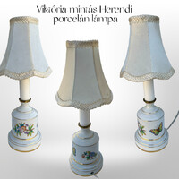 Herendi Viktória mintás porcelán asztali lámpa