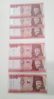 2022-es Minta 500Ft-os bankjegyek alacsony sorszámmal és sorszámkövető darabok /UNC!