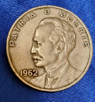 1962. Kuba  20 Centavos Patria O Muerte (987)