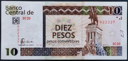 Ritka! Kuba / Cuba 10 Pesos Convertibles 2006, VF+.