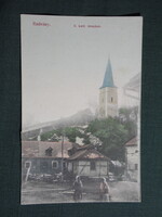 Képeslap,Szlovákia,Besztercebánya,Banská Bystrica,Radvány,Radvaň,Róm. kat. templom,1917-
