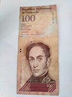 100 DB CIEN Bolívares100 -Republica de Venezuela/ Forgalomban részt vett bevont bankjegyek/