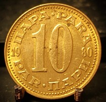 Jugoszlávia 10 para, 1980 B11G1