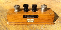 Régi Engel féle elektromos műszer, antik söntellenállás, műszaki régiség