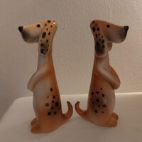 2db Gránit kerámia kutya figura