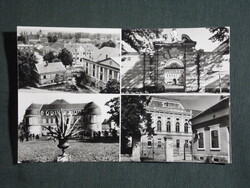 Képeslap,Körmend,mozaik,Batthyány kastély,park,városi látkép,részlet, 1971-