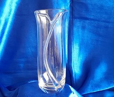 Cseh vastagfalú üveg váza