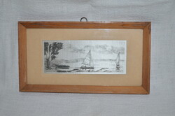 Szunyoghy András: Balatoni táj selyem rézkarc  ( DBZ 00117 )