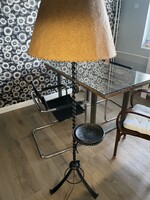 Régi retró kovácsolt/öntött vas állólámpa – XX. század második fele