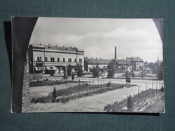 Képeslap,Kiskunhalas,Főtér látkép,részlet, 1957-